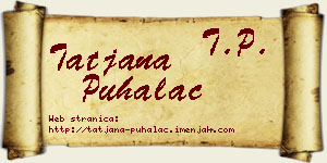 Tatjana Puhalac vizit kartica